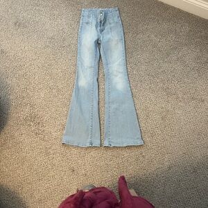 We the Free High waisted Light Blue Flared Women's Jeans